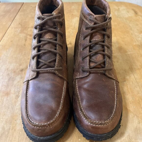 Duluth Trading Company Leather Boots, Men's Size 9 Wide Brown Lace Up - Picture 3 of 10